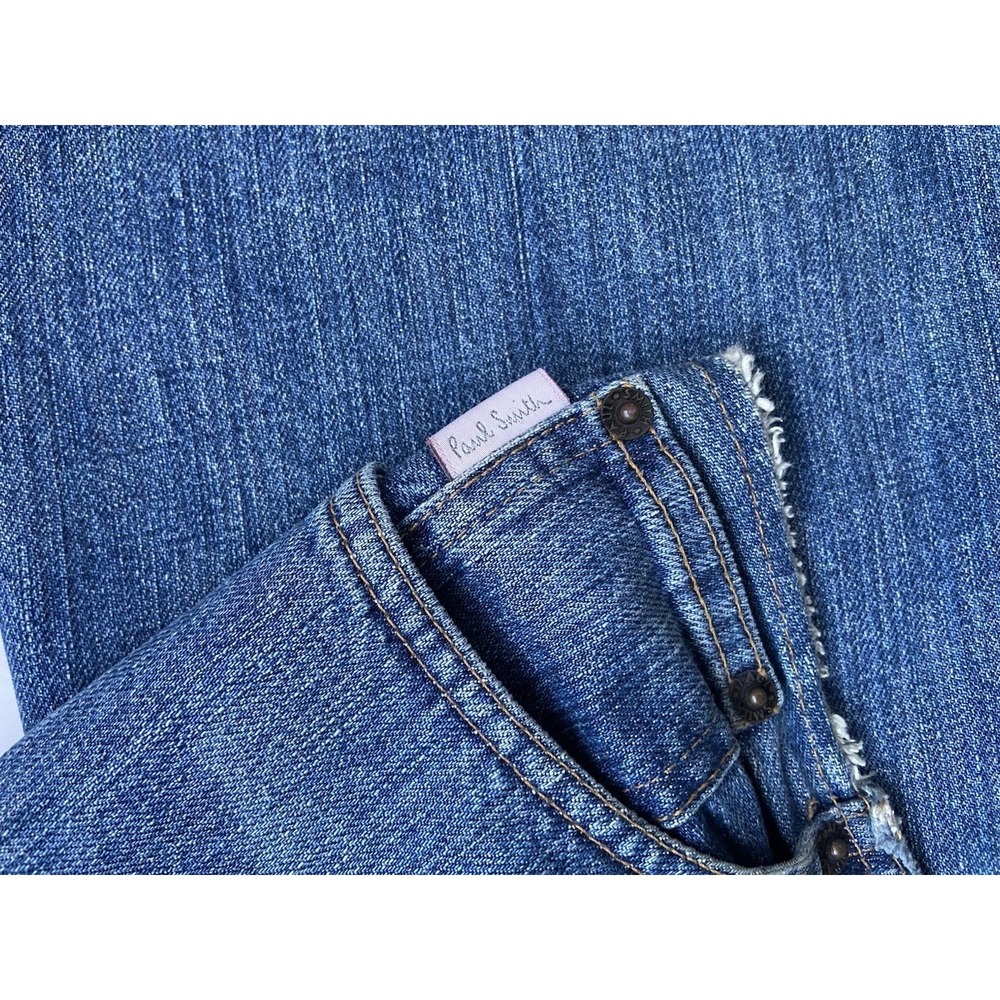 Vintage Y2K Paul Smith Womens Bootcut Jeans Size 40 Italy 8/10 US Raw Hem Luxury - Picture 7 of 9